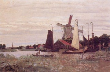 Eine Windmühle bei Zaandam Claude Monet Ölgemälde
